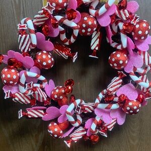 Festive Pink and Red Candy Wreath